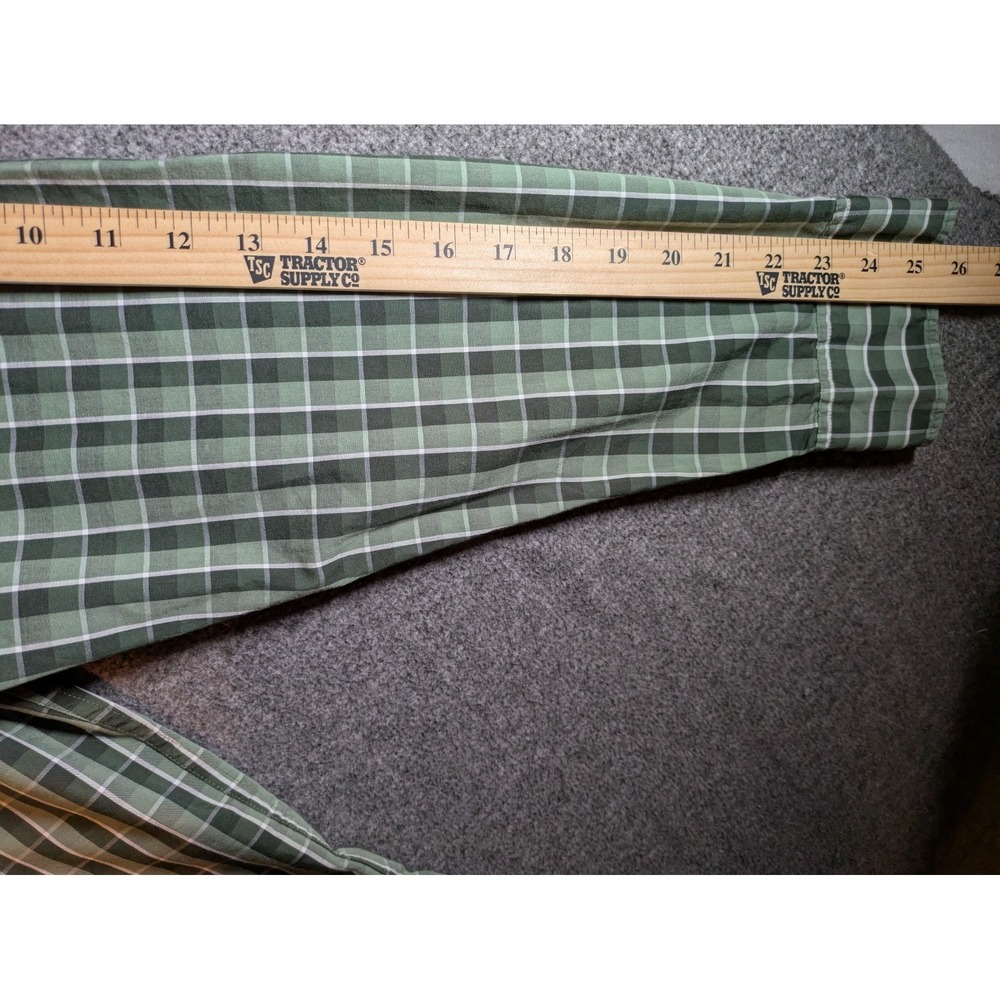 J. Crew Men's Shirt Green Plaid Performance Slim Untucked Button Down Size XXL - Picture 5 of 9